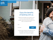 Tablet Screenshot of offer.citibank.com